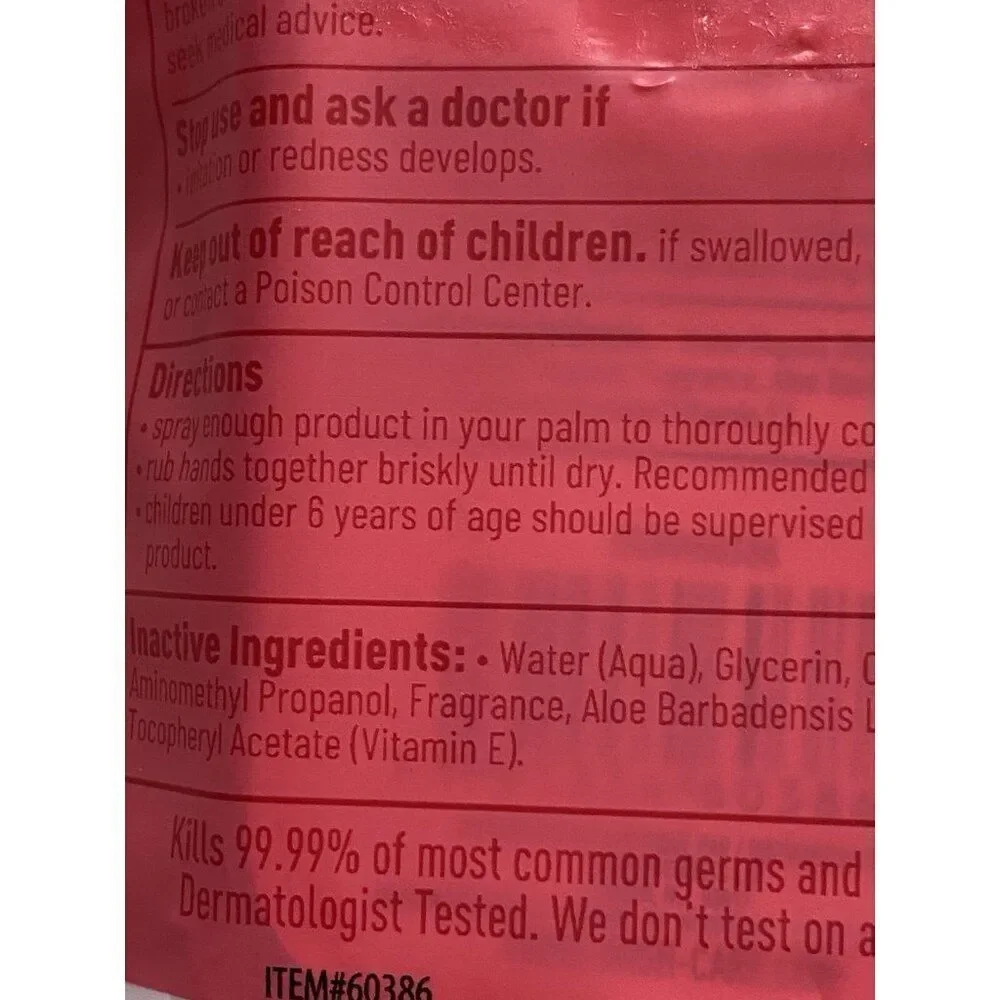 Wish Scented Hand Sanitizer Spray 1.5 Fl‎ Oz Dragonfruit And Jasmine Hydrating